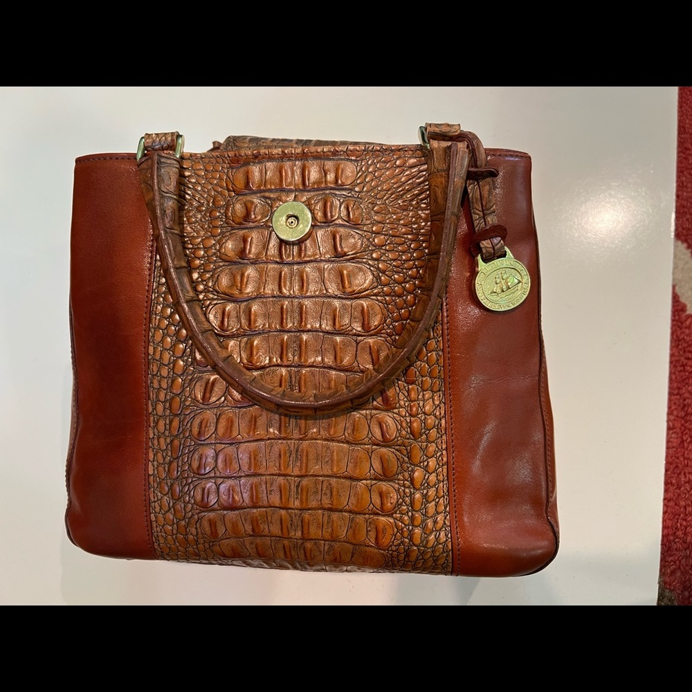 Brahmin Brown Alligator Skin Purse